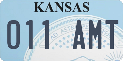 KS license plate 011AMT