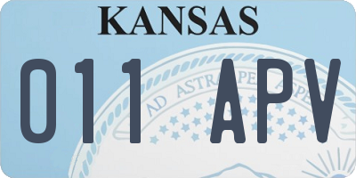KS license plate 011APV
