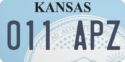 KS license plate 011APZ