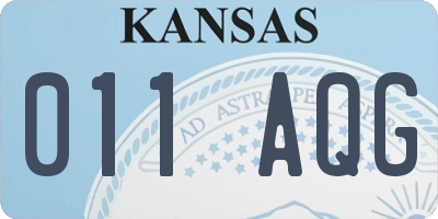 KS license plate 011AQG