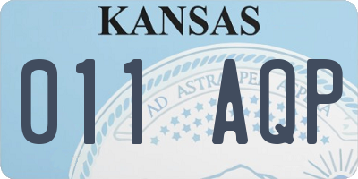 KS license plate 011AQP