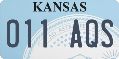 KS license plate 011AQS