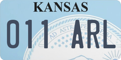KS license plate 011ARL