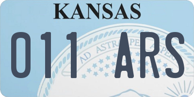 KS license plate 011ARS