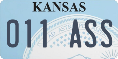 KS license plate 011ASS