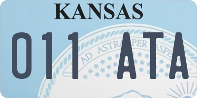 KS license plate 011ATA