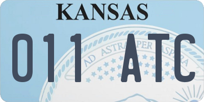 KS license plate 011ATC