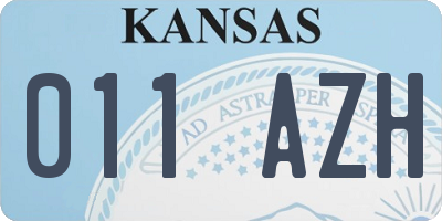 KS license plate 011AZH