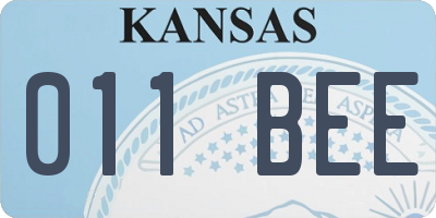 KS license plate 011BEE