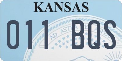 KS license plate 011BQS