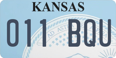 KS license plate 011BQU