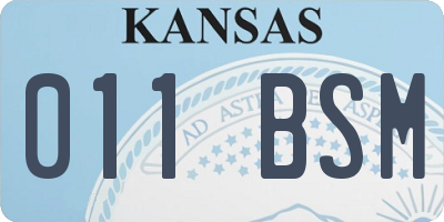 KS license plate 011BSM