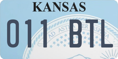 KS license plate 011BTL