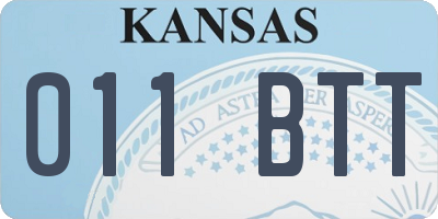 KS license plate 011BTT