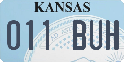 KS license plate 011BUH