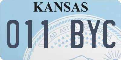 KS license plate 011BYC
