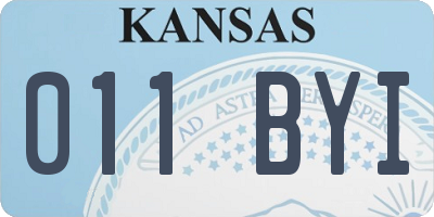 KS license plate 011BYI