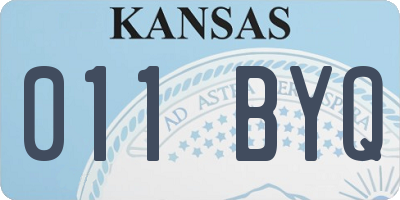 KS license plate 011BYQ