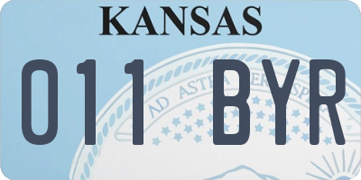 KS license plate 011BYR