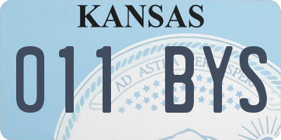 KS license plate 011BYS