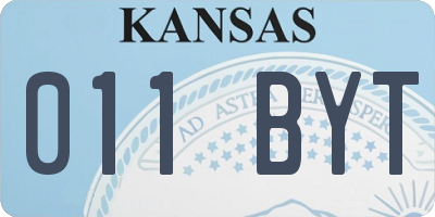 KS license plate 011BYT