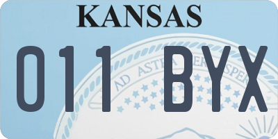 KS license plate 011BYX