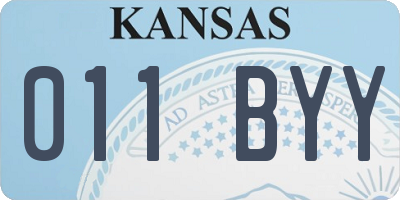 KS license plate 011BYY