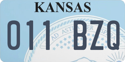 KS license plate 011BZQ