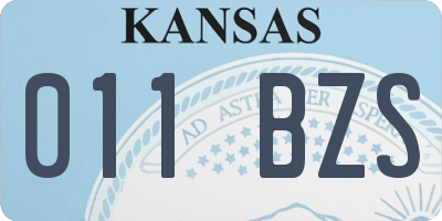 KS license plate 011BZS