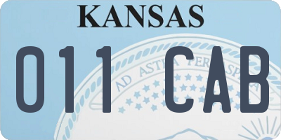 KS license plate 011CAB