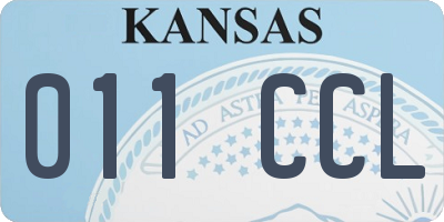 KS license plate 011CCL