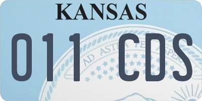 KS license plate 011CDS