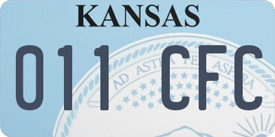 KS license plate 011CFC