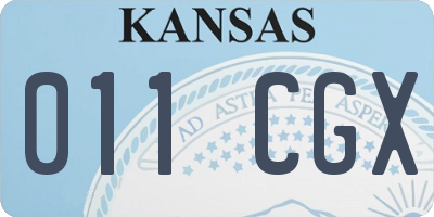 KS license plate 011CGX
