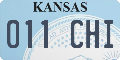 KS license plate 011CHI