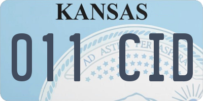KS license plate 011CID