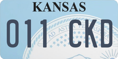 KS license plate 011CKD