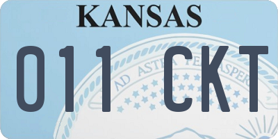 KS license plate 011CKT
