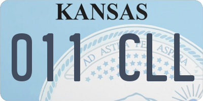 KS license plate 011CLL