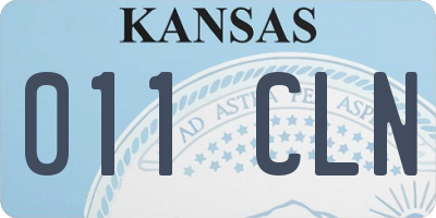 KS license plate 011CLN