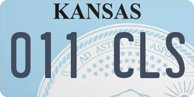 KS license plate 011CLS
