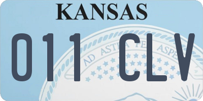 KS license plate 011CLV