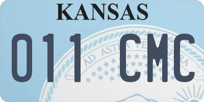 KS license plate 011CMC