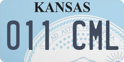 KS license plate 011CML