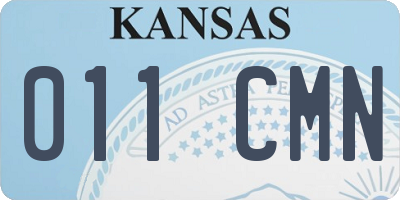 KS license plate 011CMN