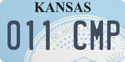 KS license plate 011CMP