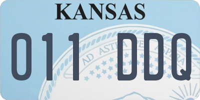 KS license plate 011DDQ