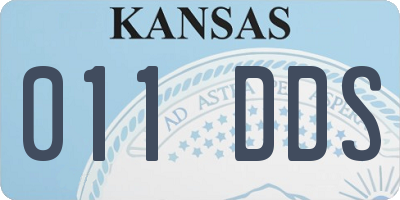 KS license plate 011DDS