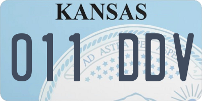 KS license plate 011DDV