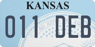KS license plate 011DEB